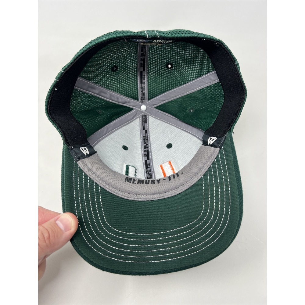 Miami Hurricanes Canes Cap Hat Top Of The World, Green One Size Fits All OSFA - Picture 7 of 8